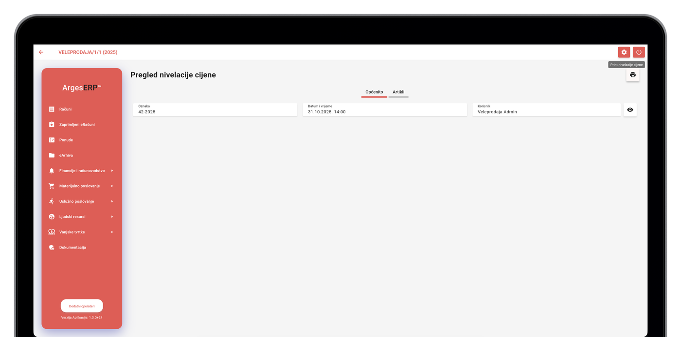 Pregled nivelacije cijene